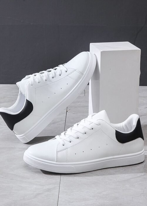 Men's Casual Sports Shoes, Non-Slip,Flat Lace-Up, All Match, White Sneakers, Suitable For Four Seasons, Spring/Autumn Versatile Shoes For Men Valentines