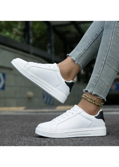 New Men's Casual Comfortable Sneakers, Couples' White Sport Shoes