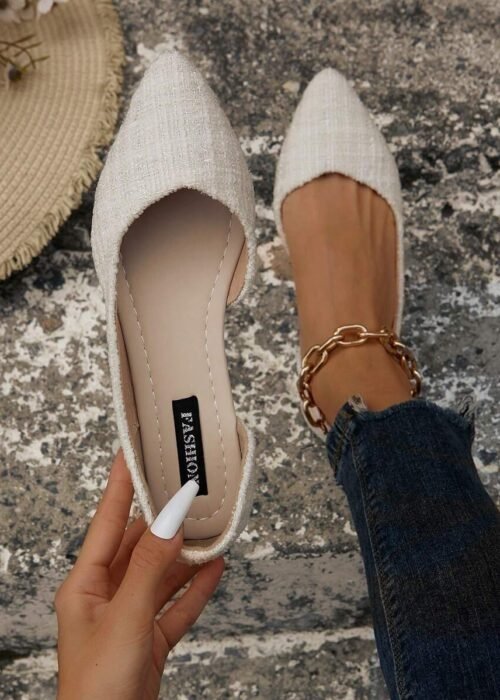 2025 Autumn Fashionable Women's Flat Hollow-Out Shoes, Comfortable And Slip-Resistant