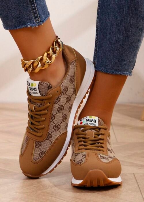 Fall/Winter 2025 Spring/Summer New Fashion Slip-Resistant Comfortable Floral Pattern Women's Casual Sports Running Sneakers, Suitable For Leisure, Vacation, Outdoor Sports