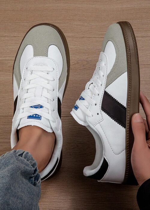 Retro Men's Casual Soft Bottom Lace Up Round Toe Sports Shoes