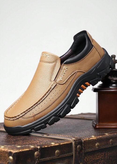 Fast Arrival Men's Business Casual One Foot Men's Shoes, Essential For Comfortable Travel, Textured Upper, Men's Lazy Shoes, Non Slip Sole